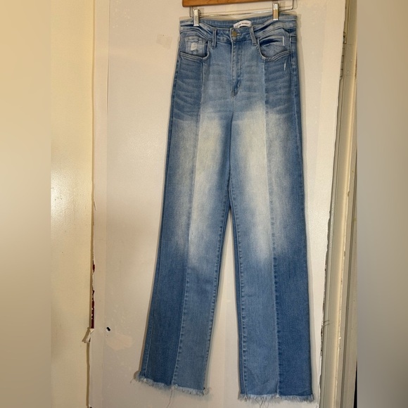 Flying Monkey - 90'S Vintage Super High Rise Double Panels Flare Jeans | Size 28 - Picture 4 of 16